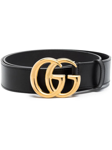 Gucci GG Marmont Belt Shiny Buckle 1.5 Width Black