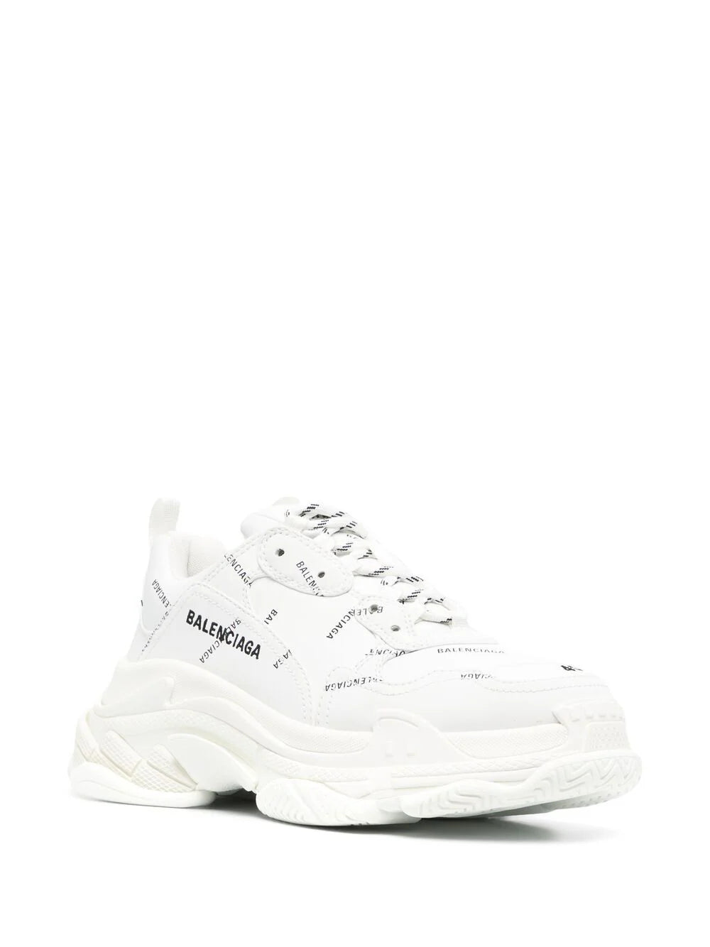 Balenciaga Triple S logo-print black / white sneakers