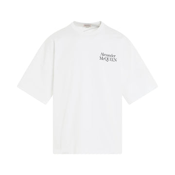 ALEXANDER MCQUEEN Exploded Logo Oversized T-Shirt in White