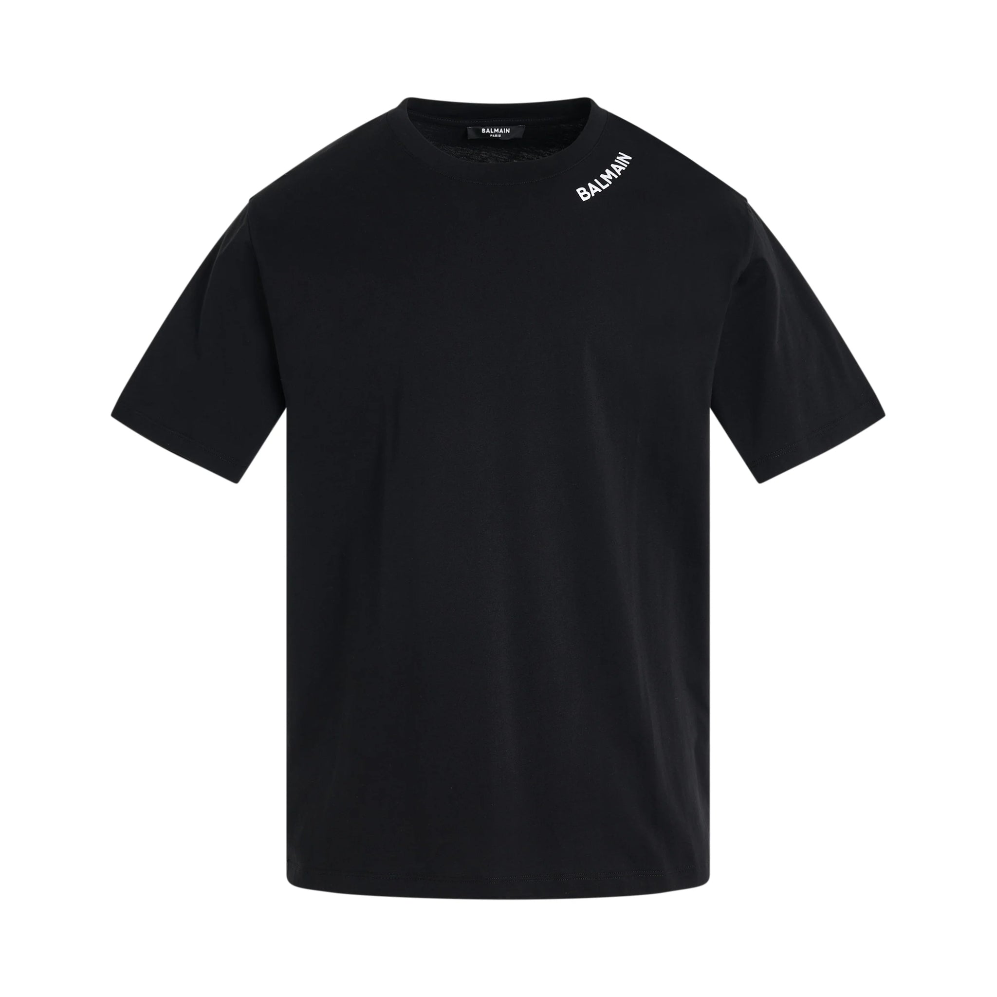 BALMAIN Balmain Stitch Collar T-Shirt in Black/White