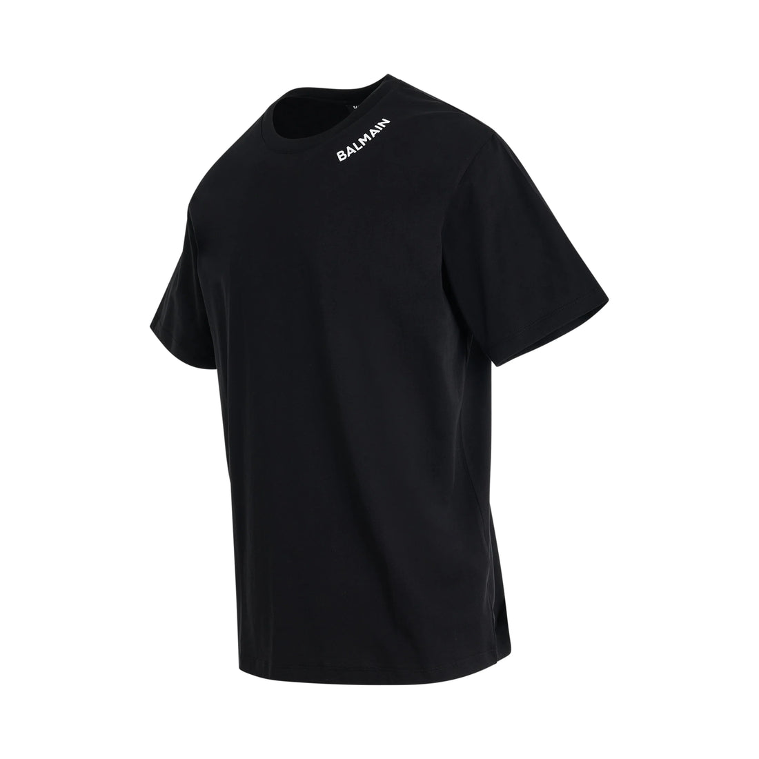 BALMAIN Balmain Stitch Collar T-Shirt in Black/White