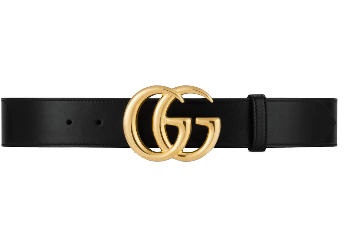 Gucci GG Marmont Belt Shiny Buckle 1.5 Width Black