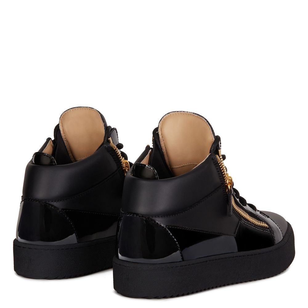 Giuseppe zanotti kriss mid-top black leather