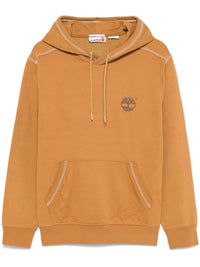 Timberland Beige Hoodie In Cotton With Logo